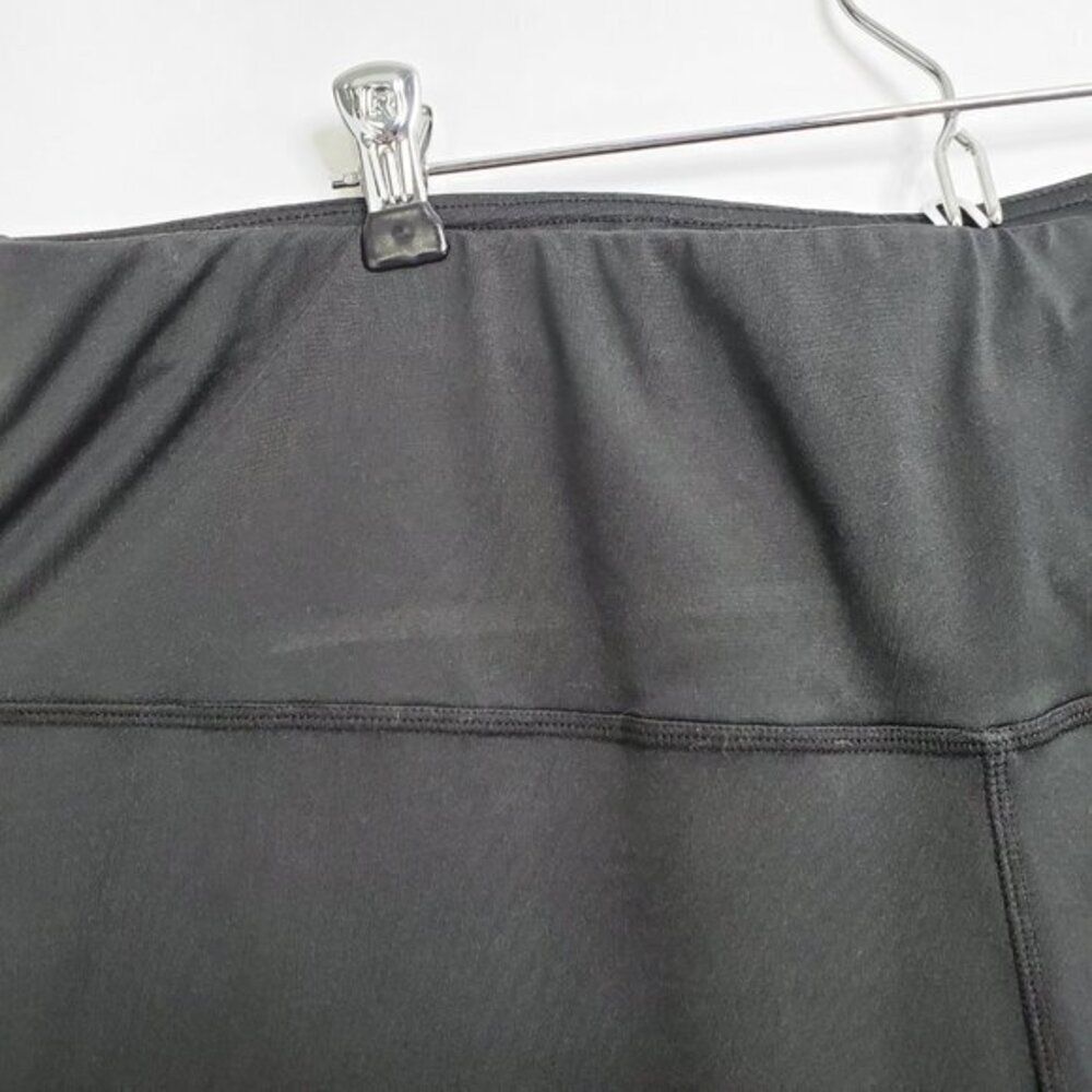 Zerdocean Leggings 2X Crop Capris Workout Yoga Pants Black Plus Size - Picture 3 of 9